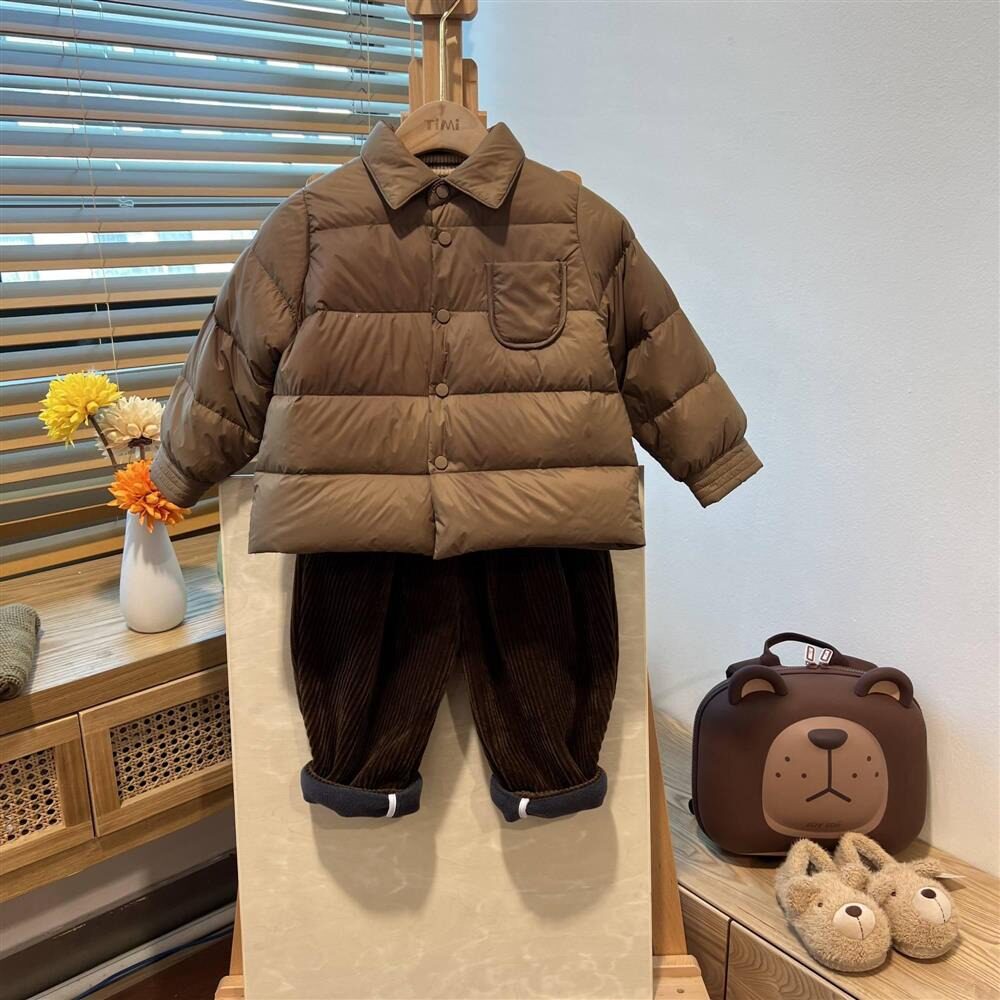 新款儿童羽绒服秋冬季婴儿白鸭绒