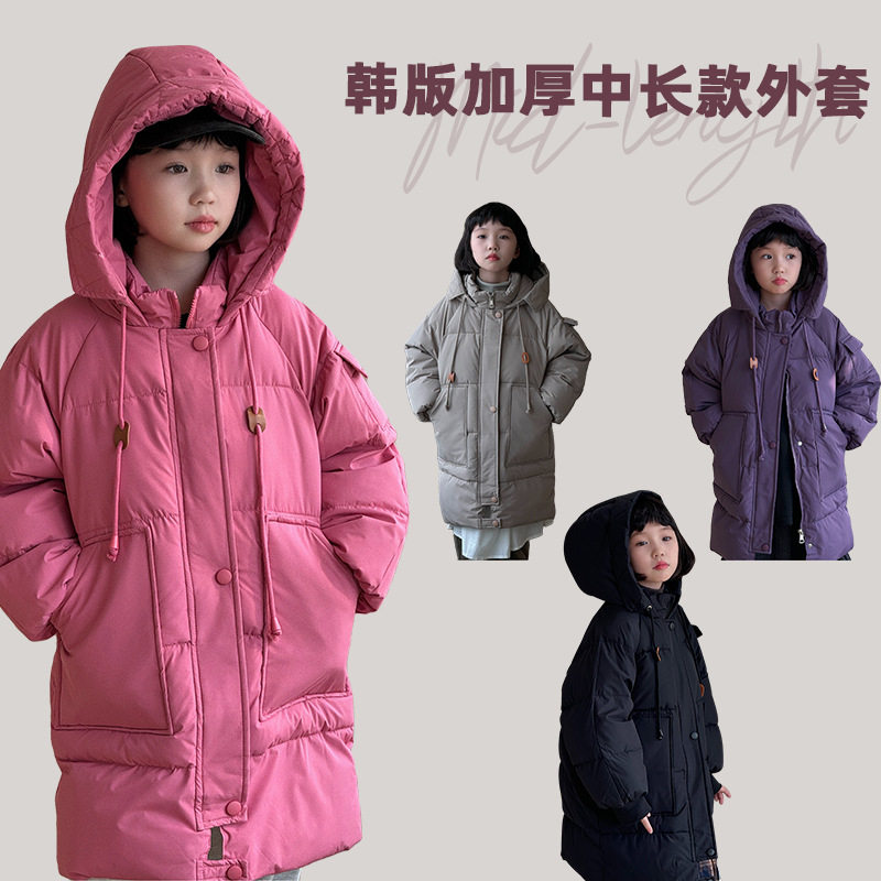 秋冬新款儿童防寒服秋冬加厚中长