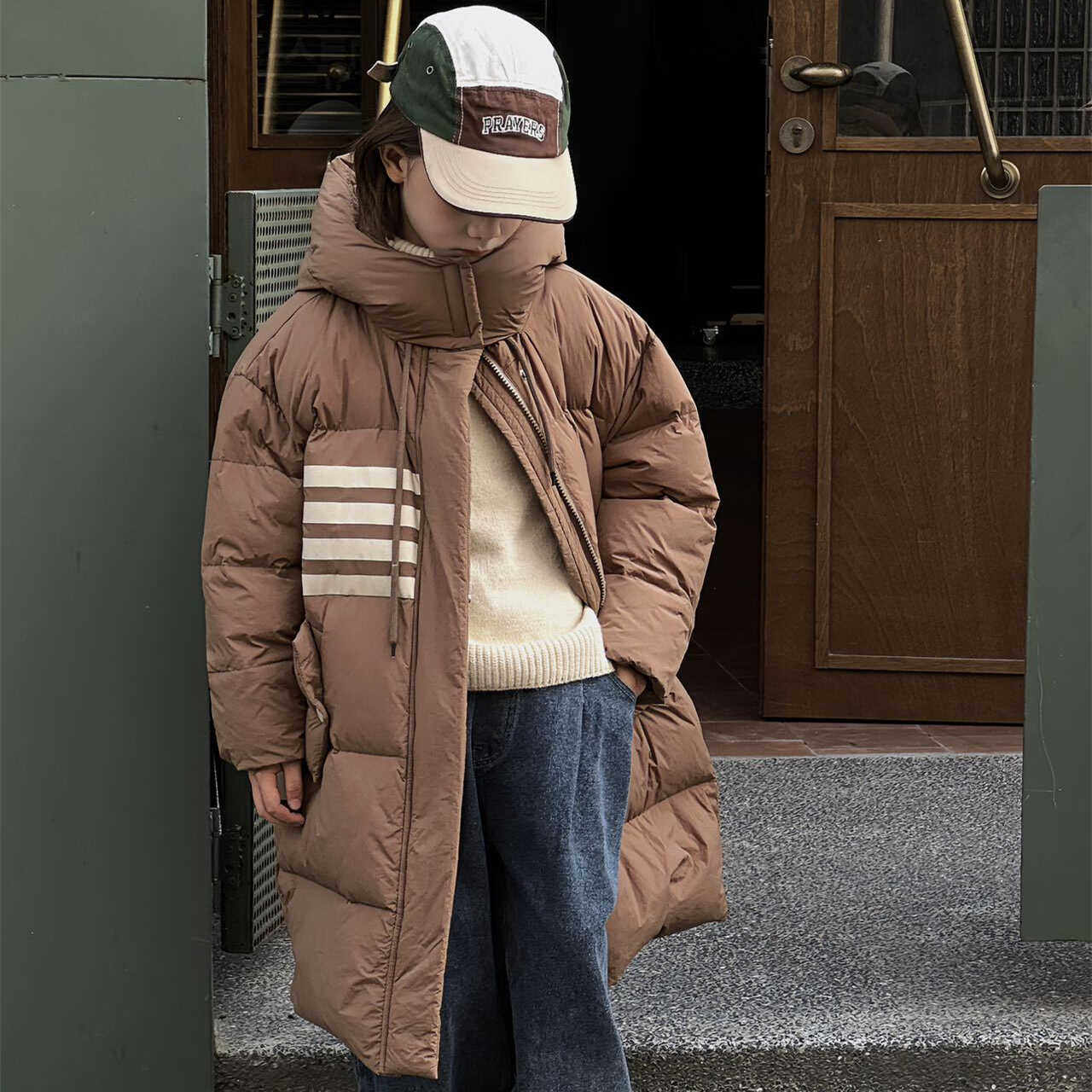 2024新款儿童羽绒服长款加厚过膝男女童外套极寒中小童冬季白鸭绒