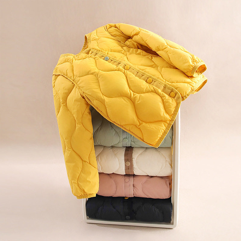 韩版儿童轻薄款羽绒服90白鸭绒羽