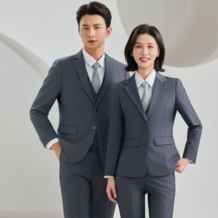制服正装 男女职业工装 行服工作服 外套西服套装 深灰色中信银行西装