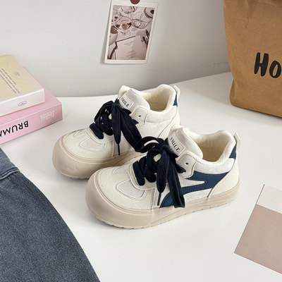 女大童二棉鞋2025冬季新款初中生高帮板鞋加绒保暖女孩休闲运动鞋