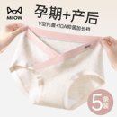 早中晚期孕妇专用 纯棉抑菌裆2025新款 猫人孕期托腹内裤 女士大码
