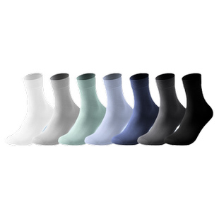 猫人袜子男士夏季薄款冰丝凉感中筒袜子男款超薄防臭商务黑色长袜