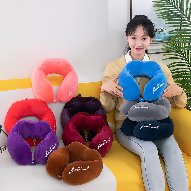 卡通u型枕午睡开车可爱护颈脖枕创意便携驼峰旅行飞机U枕定制logo