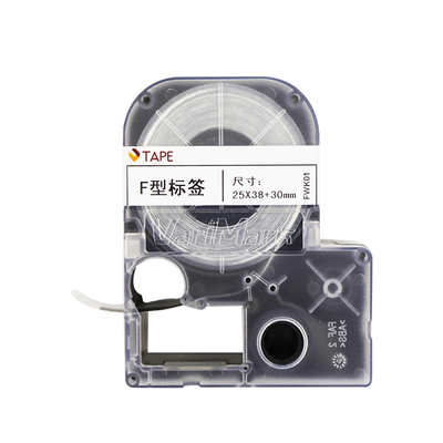 威码原装标签色带F型标签带白底黑字FWK01线缆标签GT3000标签机色带不干胶通讯线缆标签带固定资产机房