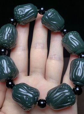 珠宝严选【每日漏】虎薇和田玉吊坠青玉百财手链男女款送礼推荐