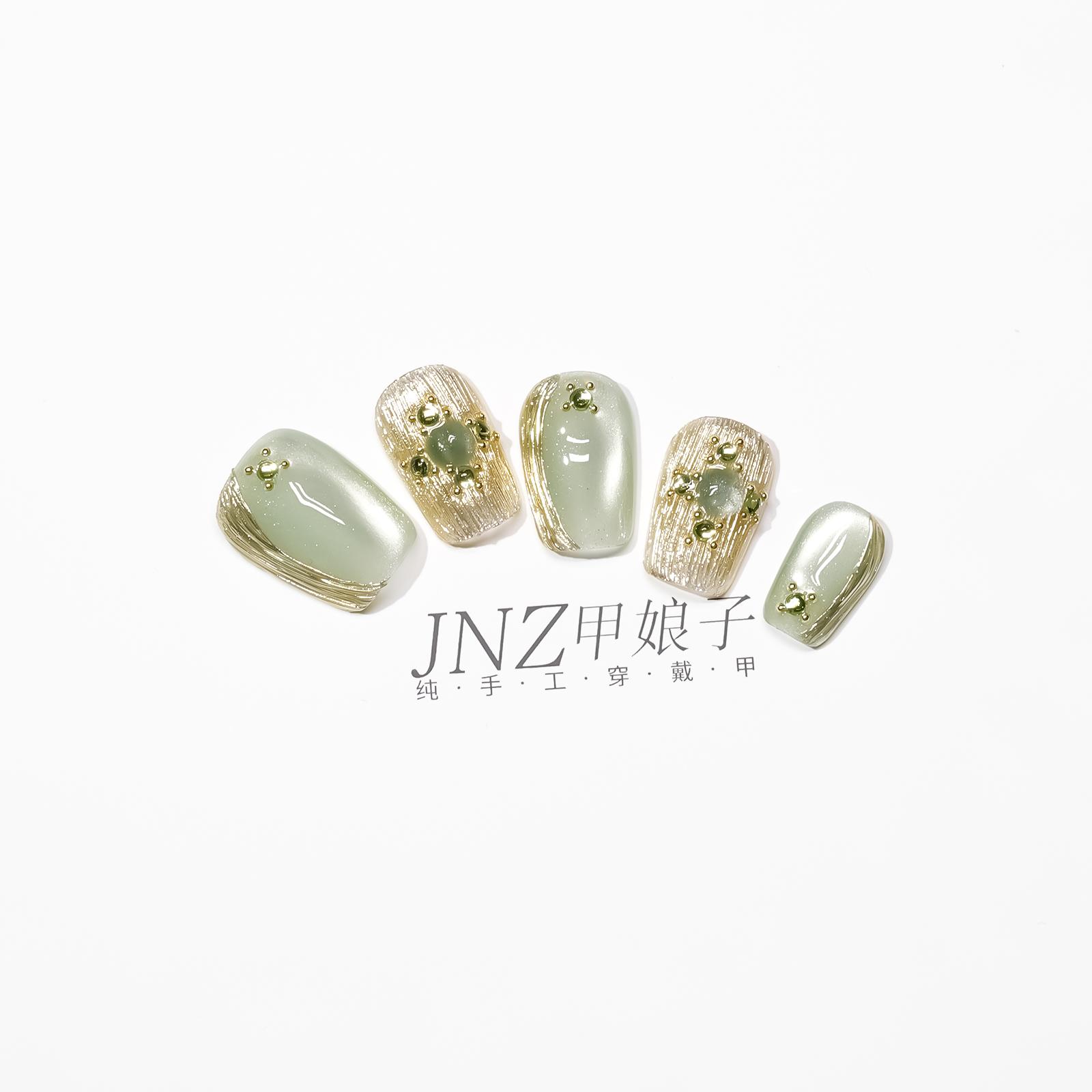 甲娘子纯手工穿戴甲布契拉提猫眼