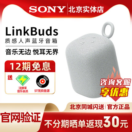 Sony/索尼LinkBuds无线蓝牙音箱音乐盒质感人声SRS-LS1立体声音响