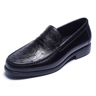 金利来男鞋2024秋季新款专柜正品鞋高端鸵鸟皮套脚商务休闲皮鞋男