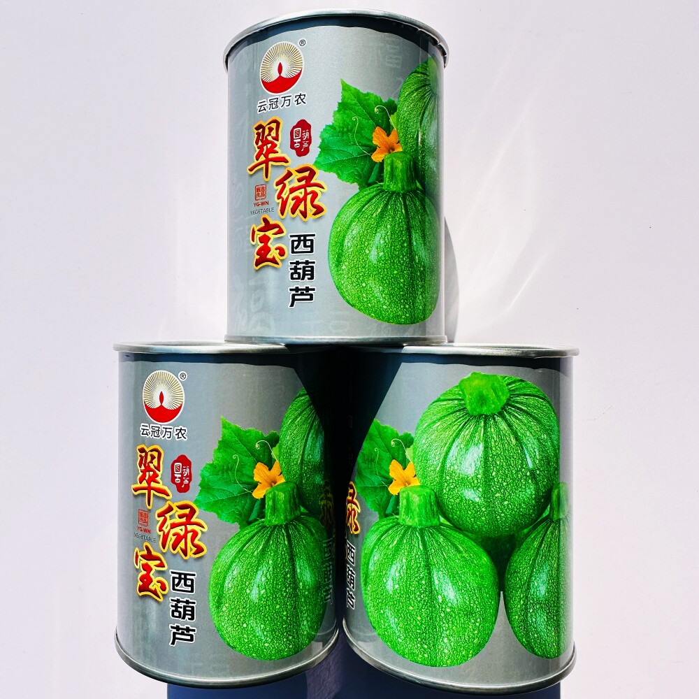 云冠万农翠绿宝西葫芦种子 浅绿油亮圆球形无蔓西葫芦占瓜种籽孑