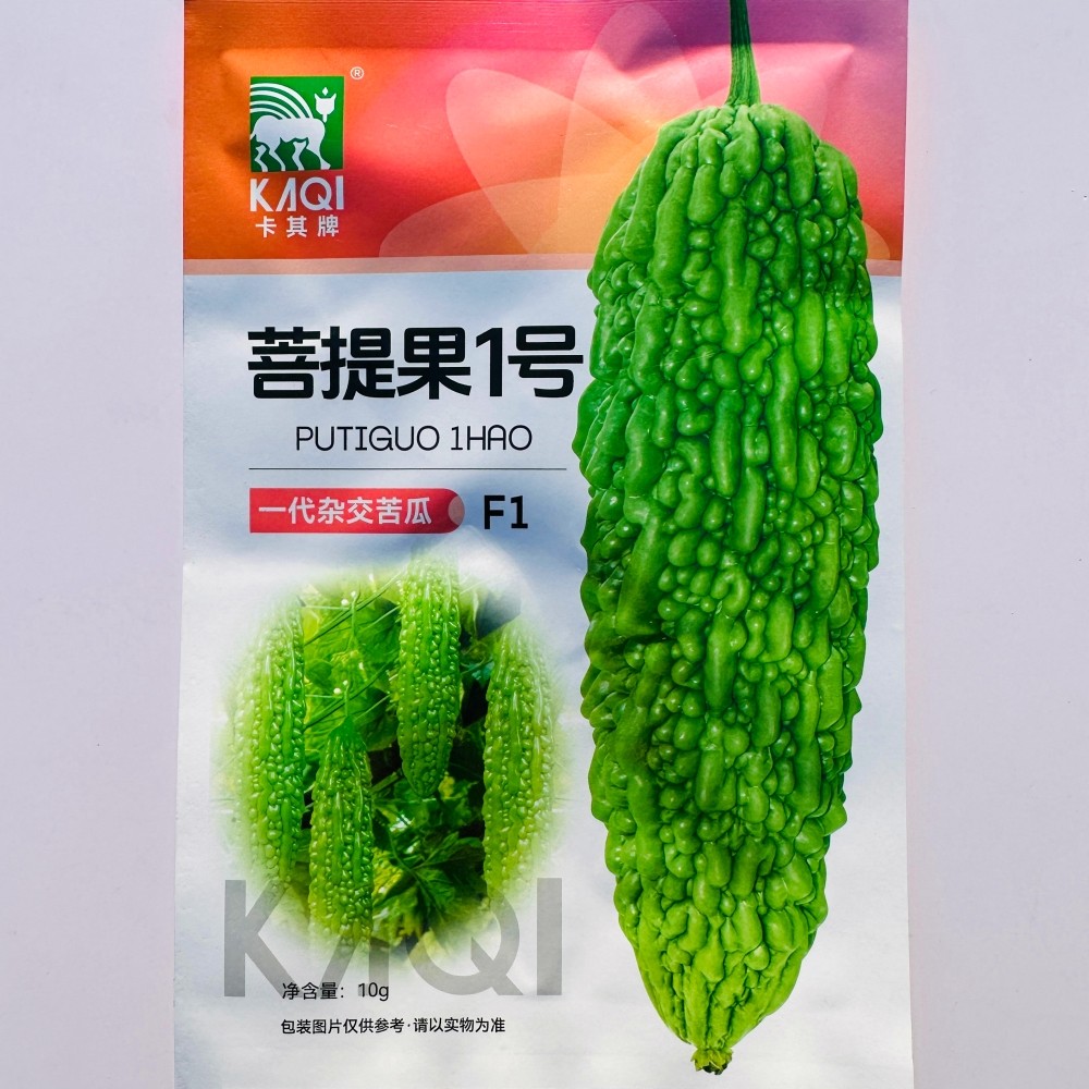 菩提果1号亮绿苦瓜种子抗病耐热耐湿杂交中早熟疙瘩长绿苦瓜种籽