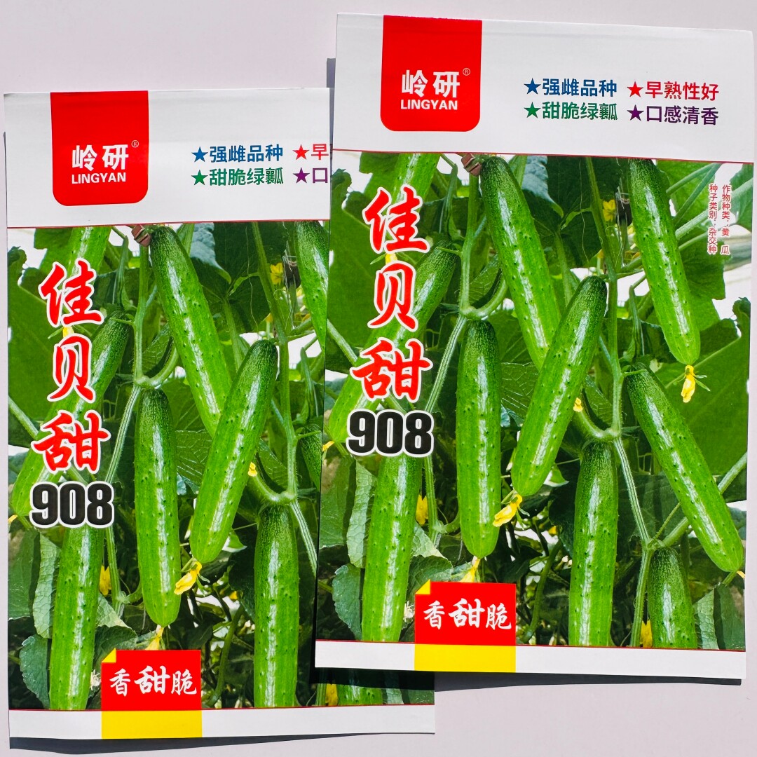 加倍甜908黄瓜种子香脆绿肉全雌水果黄瓜种子甜脆清香绿瓤黄瓜种