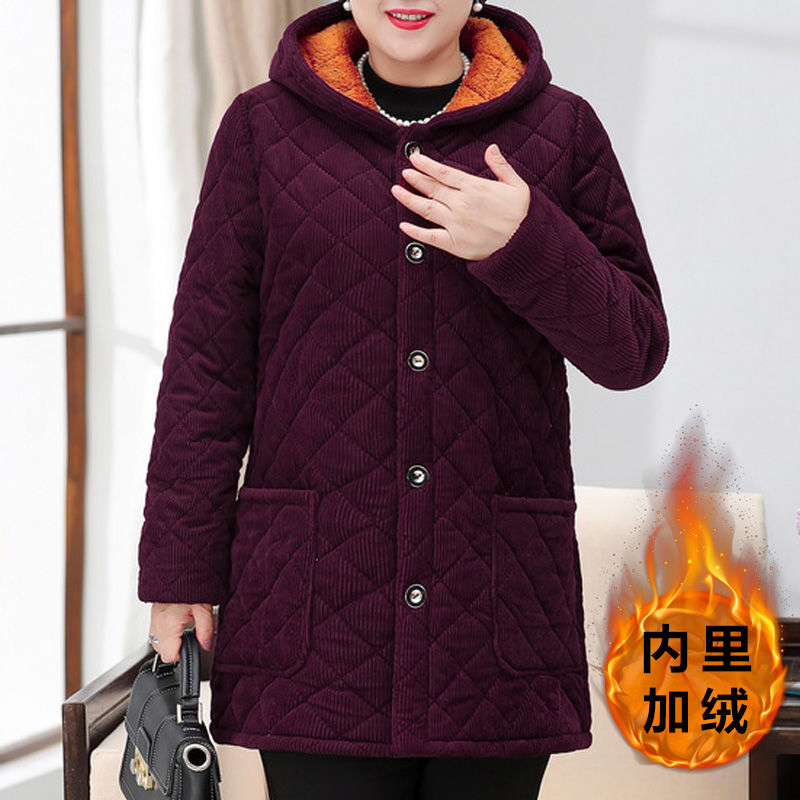 四川省服棉袄加绒加厚老年人衣服女妈妈棉衣冬装老太太保暖棉服