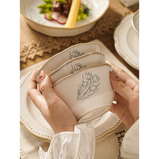 陶瓷特别好看漂亮的饭碗家用高颜值2025新款高级感复古中式风饭碗