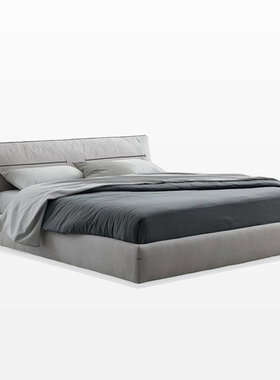 Poliform Jacqueline微笑床意式极简主卧1.8布艺床现代棉麻双人床