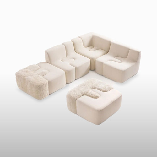 双FF模块沙发意式设计师别墅