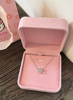 送女友闺蜜生日礼物HelloKitty纯银项链女日韩轻奢小众设计锁骨链