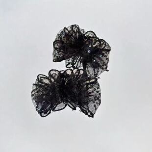 复古轻奢高级感简约气质千金风蕾丝亮片泡泡抓夹7cm
