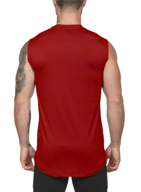 男士夏季健身房器械锻炼无袖坎肩肌肉背心 户外悠闲运动纯棉T恤