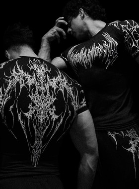 Breathedivinity 2025男士健身衣短袖运动健身欧美速干紧身衣弹力