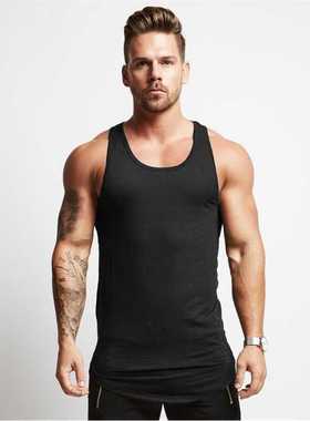 健身背心定制Vest clothes singlet Gym Shirt Men Tank top diy