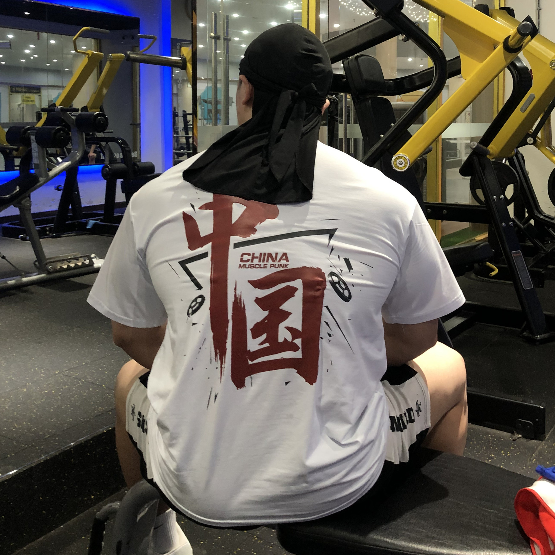 MUSCLEPUNK夏季运动T恤健身训练服原创国潮概念半袖上衣国潮风