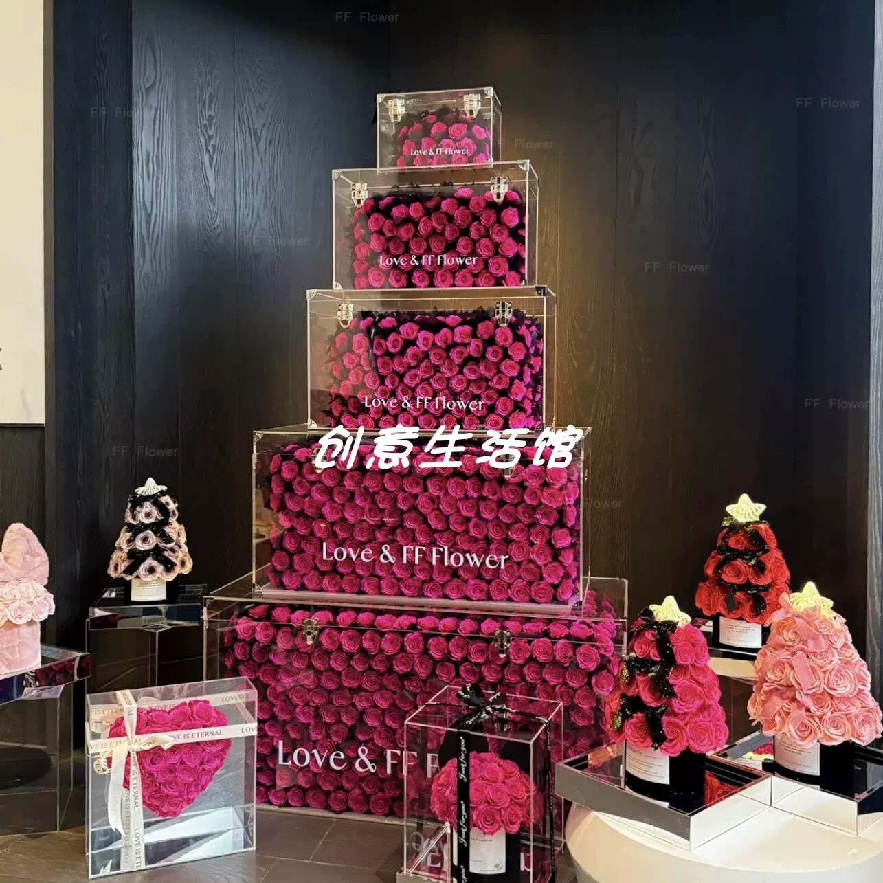 巨型永生玫瑰香皂花礼盒送女友