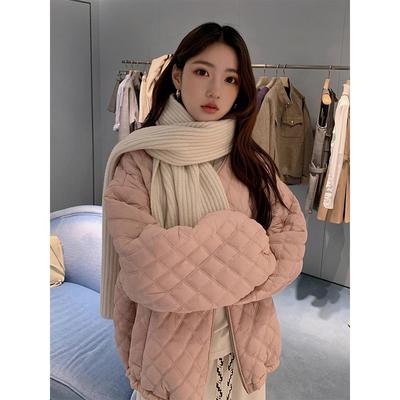 美式小个子冬季高级感羽绒服女款宽松百搭面包服加厚保暖棉服外套