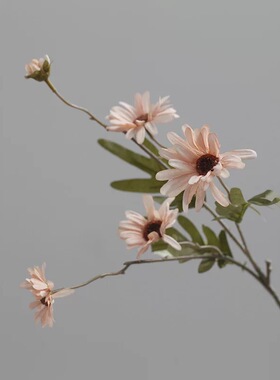 北欧5头复古油画色小雏菊仿真花假花家居摆设餐桌装饰摆件绢花
