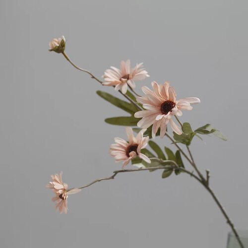 北欧5头复古油画色小雏菊仿真花假花家居摆设餐桌装饰摆件绢花
