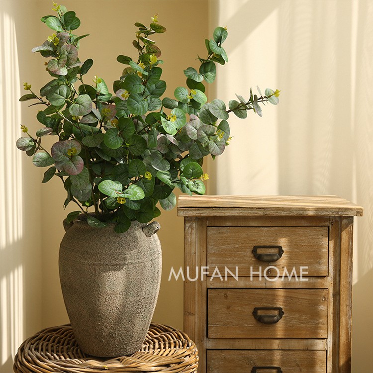 仿真花长枝多叉尤加利假花