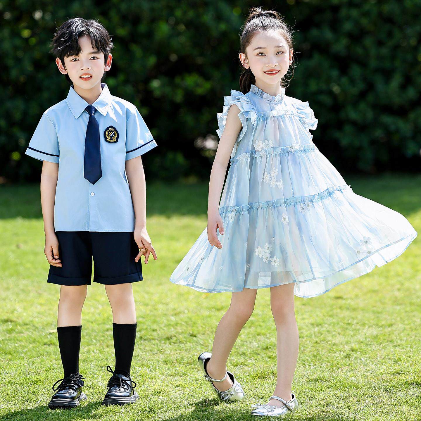 六一儿童表演出服装女童蓬蓬裙主持人礼服大合唱幼儿园毕业照班服