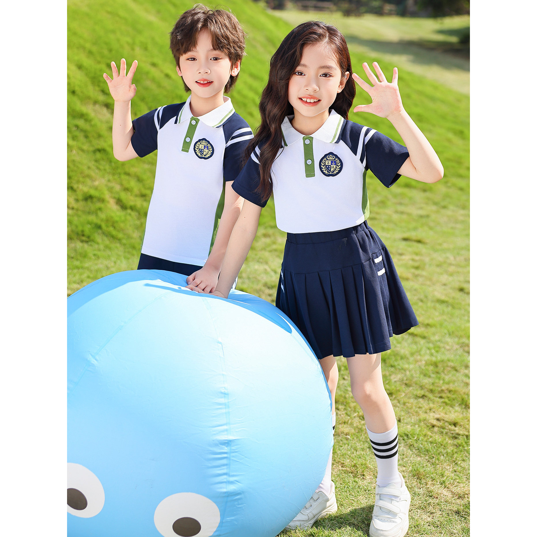 幼儿园服夏纯色运动会开幕式班服