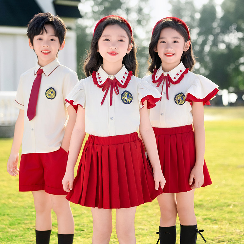 小学生校服夏季短袖套装英