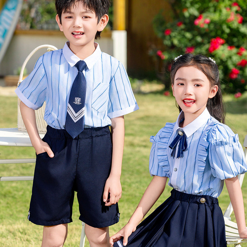 幼儿园园服夏季校服套装小学生班服夏装英伦风儿童夏天