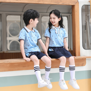 幼儿园园服夏装英伦毕业照服装学院风儿童校服夏季纯棉小学生班服