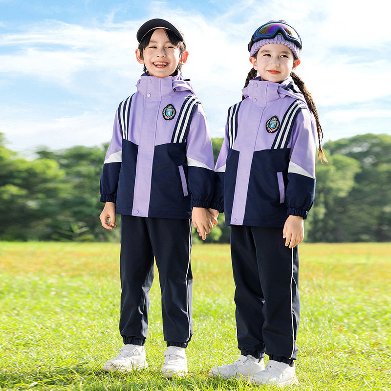 学生校服冲锋衣三件套幼儿园园服