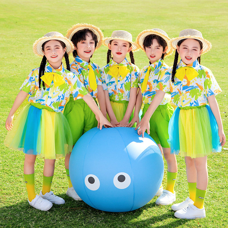 儿童啦队演出服装六一表演幼儿园