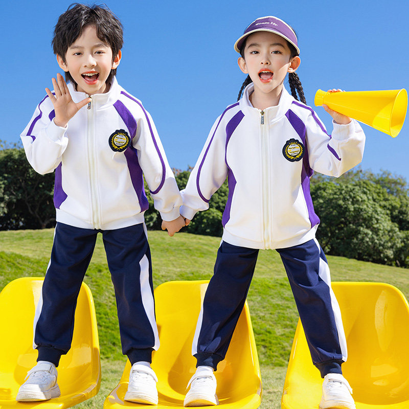 幼儿园服春装三件套毕业学生班服
