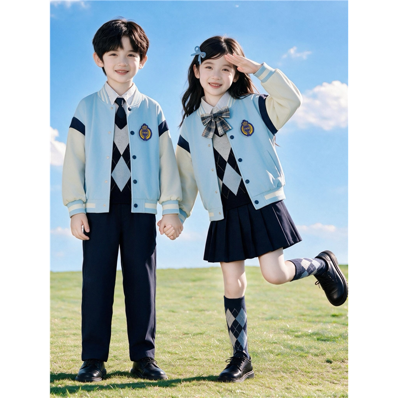儿童英伦风棒球服校套装小学生
