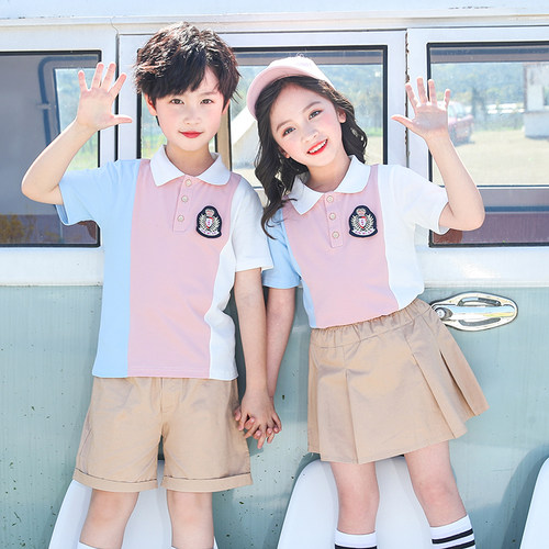 幼儿园园服夏装英伦学院风