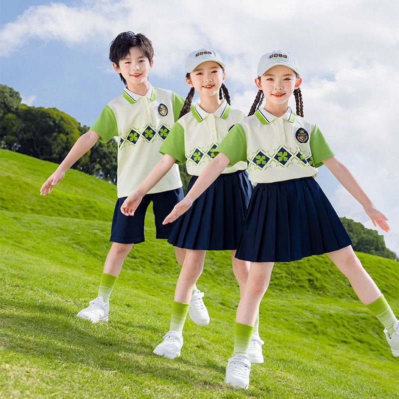 小学生校服夏季运动套装棒
