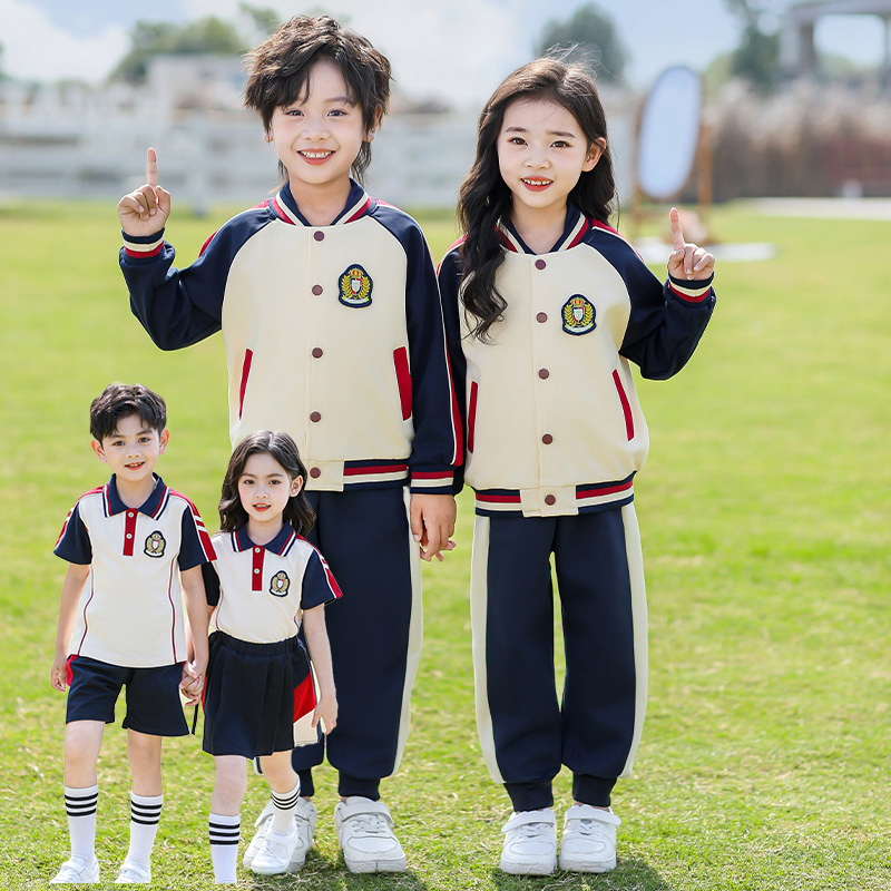 班服小学生校纯棉运动会秋