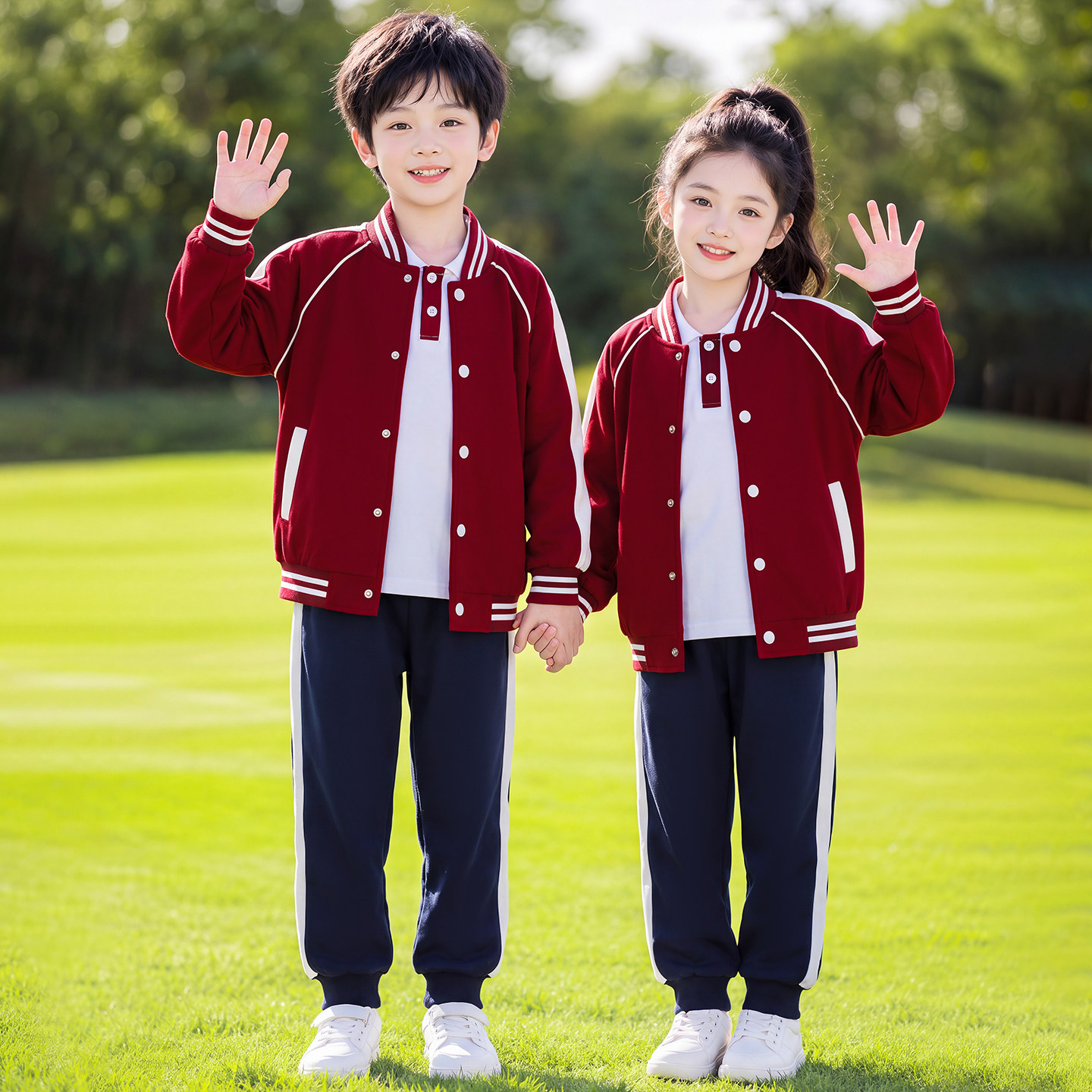 幼儿园服春秋装三件套班小