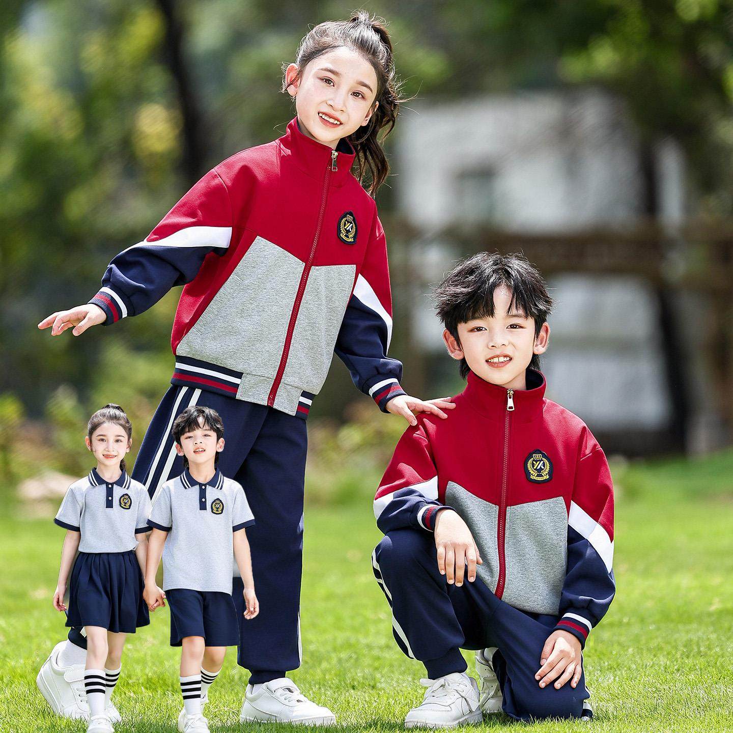小学生校服春秋三件套幼儿园园服