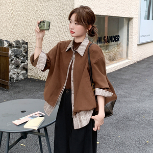 [现货 !现货]2025秋装新款休闲假两件短外套B101-1018-P165-K248图片