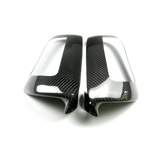 适用于宝马奔驰W204 C级 C63 C230 C300碳纤改装后视镜壳罩贴件