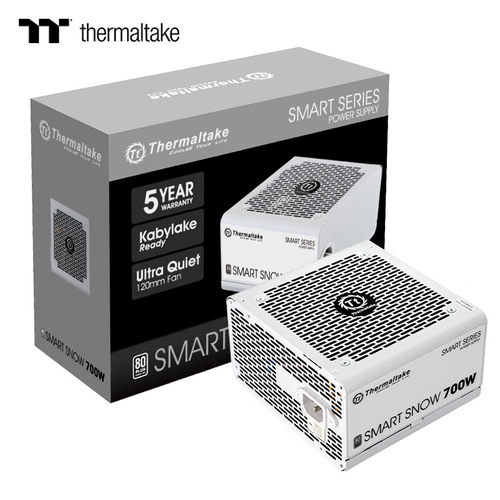 Tt台式机电脑白色电源Smart700W