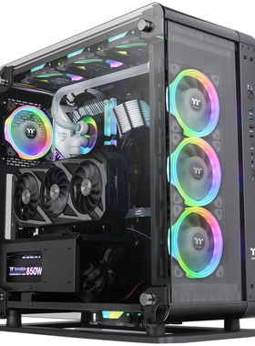 Tt机箱Core P6 TG开放壁挂机壳海景房360水冷台式电脑游戏机箱